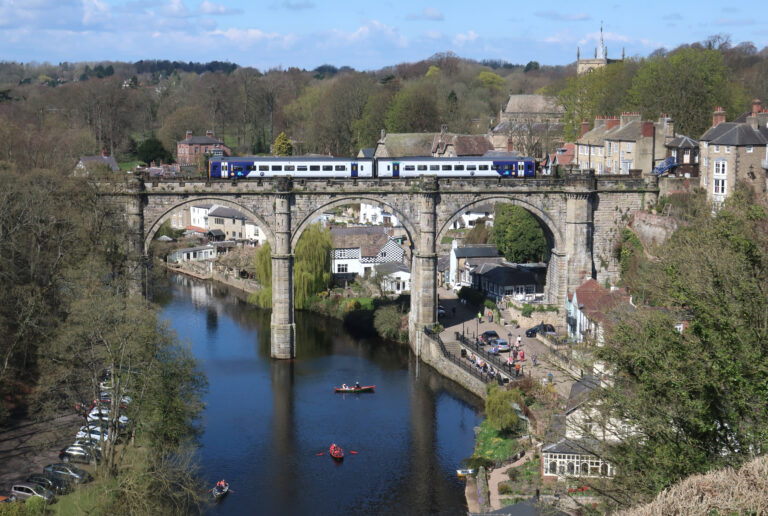Northern Train crossing Knaresborough Viaduct