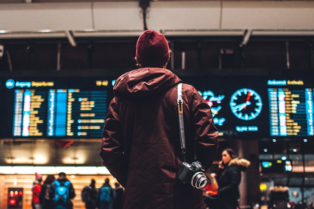 man at airport