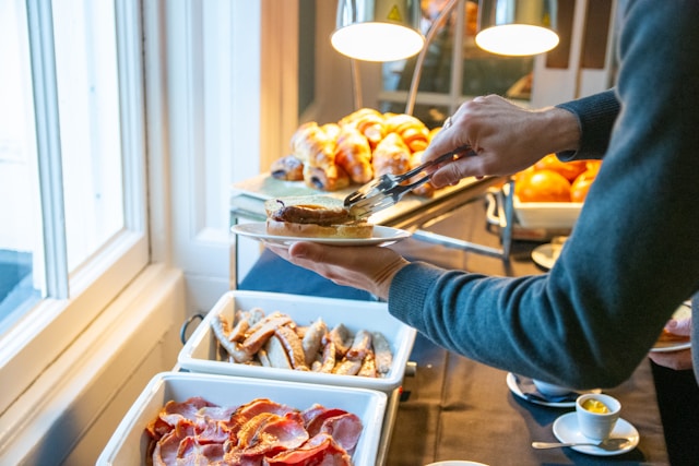 Hotel breakfast buffet