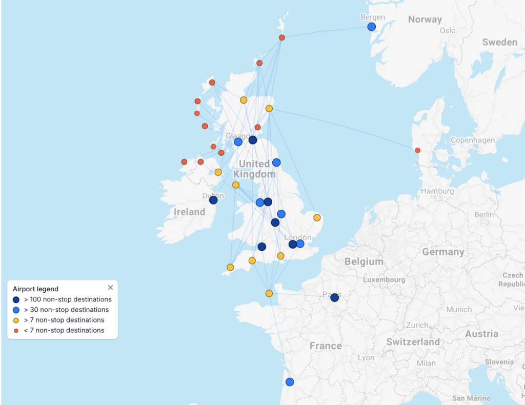 Loganair Route Network July 2026