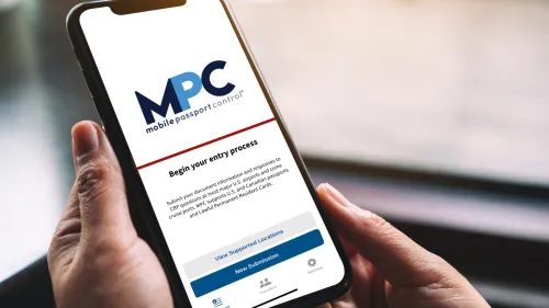 Person using the MPC app